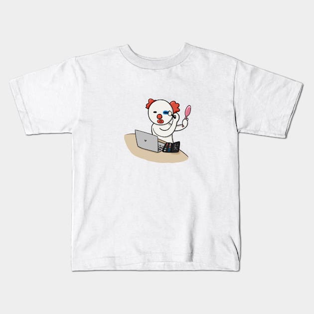 Clown Makeup Tutorial Kids T-Shirt by nagisasmixtape